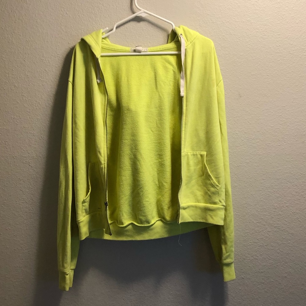Bright yellow hoodie